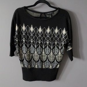 White House Black Market Black Doleman Sweater